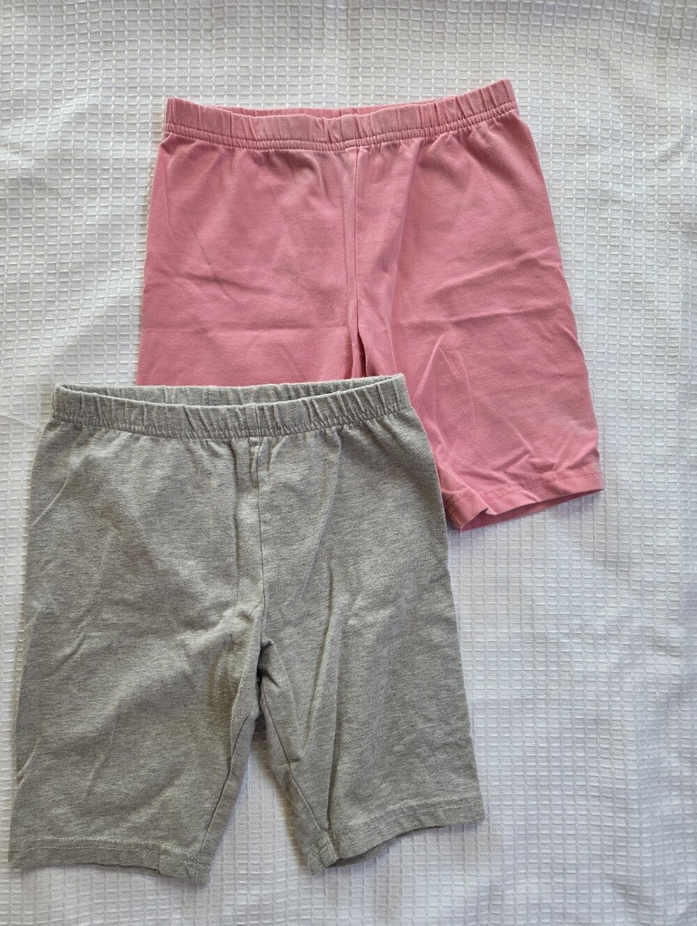 CARTERS Size 8 Girls' Pink and Gray Biker Shorts - Elastic Waistband